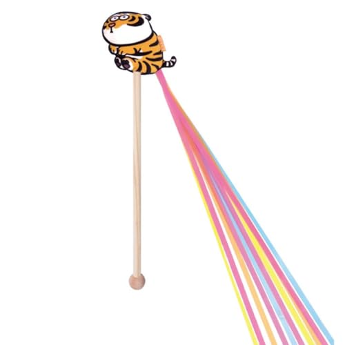 OLACD Plüsch-Katzenspielzeug mit aufregender Glocke und Katzenminze, interaktives Kätzchen-Spielspielzeug im Tiger-Design, niedlicher Blitz-Tiger-Stab für Katzen OLACD Plüsch-Katzenspielzeug mit aufregender Glocke und Katzenminze, interaktives Kätzchen-Spielspielzeug im Tiger-Design, niedlicher Blitz-Tiger-Stab für Katzen von OLACD
