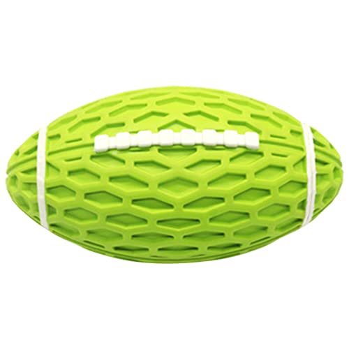 OLACD Quietschendes Rugby-Beißspielzeug: langlebiger Gummi-Kauball für kleine bis große Welpen, tragbares Outdoor-Welpenspielzeug OLACD Quietschendes Rugby-Beißspielzeug: langlebiger Gummi-Kauball für kleine bis große Welpen, tragbares Outdoor-Welpenspielzeug von OLACD