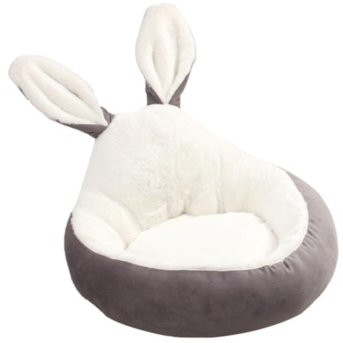 OLACD Rundes Kaninchenohren-Kissen-Bett für Haustiere – waschbare und niedliche Hunde-/Katzen-Schlafmatte von OLACD