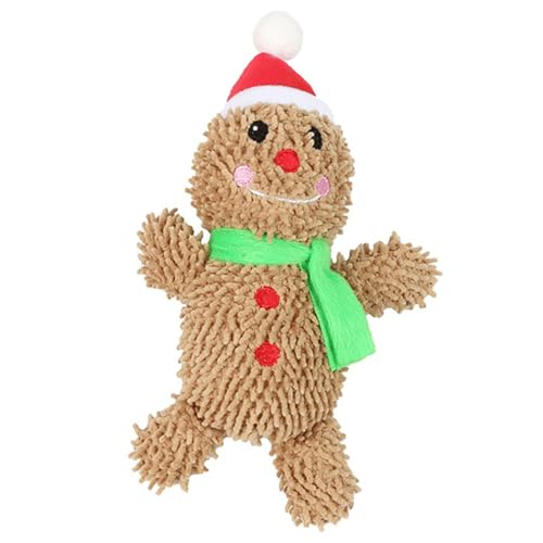 OLACD Santa Cartoon Plüsch Welpe Beißspielzeug Weicher Schneemann Entzückender Hund Quietschendes Spielzeug Interaktives Elch Haustier Spielzeug für Weihnachten OLACD Santa Cartoon Plüsch Welpe Beißspielzeug Weicher Schneemann Entzückender Hund Quietschendes Spielzeug Interaktives Elch Haustier Spielzeug für Weihnachten von OLACD