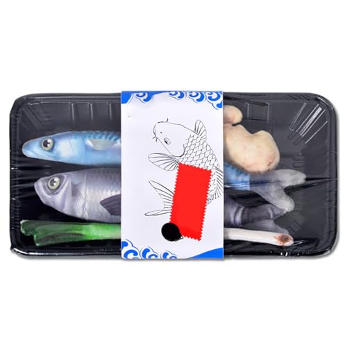 OLACD Set Spielzeug Fisch Katze: Übungsspielzeug Plüsch weich gefüllt interaktiv simuliert realistisch Haustier Spielen Jagd Jagd Jagd OLACD Set Spielzeug Fisch Katze: Übungsspielzeug Plüsch weich gefüllt interaktiv simuliert realistisch Haustier Spielen Jagd Jagd Jagd von OLACD