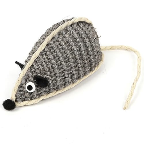 OLACD Sisal Maus Spielzeug für Katzen - Kätzchen Kauspielzeug mit realistischem Design, natürliches interaktives Spielspielzeug für Kätzchen, weiches bissfestes Spiel für Katzen OLACD Sisal Maus Spielzeug für Katzen - Kätzchen Kauspielzeug mit realistischem Design, natürliches interaktives Spielspielzeug für Kätzchen, weiches bissfestes Spiel für Katzen von OLACD