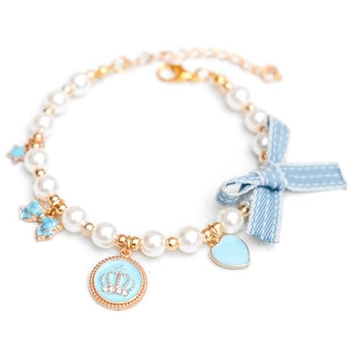 OLACD Verstellbares, klassisches Halsband für Haustiere: niedlich, bezaubernd, einfache Kostüm-Halskette, Katzen-Halskette, Halsband, Perlen, künstliche Dekoration, Welpenhalsband, niedlich, lustig OLACD Verstellbares, klassisches Halsband für Haustiere: niedlich, bezaubernd, einfache Kostüm-Halskette, Katzen-Halskette, Halsband, Perlen, künstliche Dekoration, Welpenhalsband, niedlich, lustig von OLACD