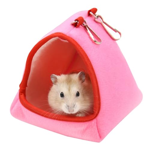 OLACD Warme Höhle für Hamster aus Baumwolle, winddicht, für Kleintiere, wiederverwendbar, Bett, Haus, Haustiernest zum Aufhängen von OLACD