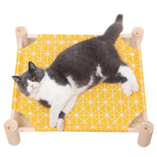 OLACD Weiche, atmungsaktive Hängematte für Katzen, abnehmbares erhöhtes Kätzchenbett aus Massivholz OLACD Weiche, atmungsaktive Hängematte für Katzen, abnehmbares erhöhtes Kätzchenbett aus Massivholz von OLACD