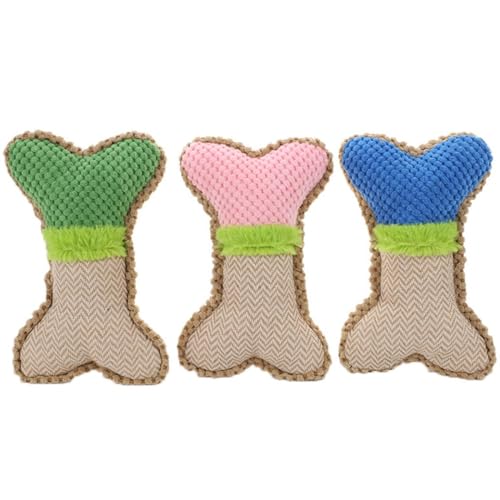 OLACD Weiches Plüsch-Hundespielzeug-Set, niedliches und farbenfrohes interaktives Spielzeug zum Kauen, sicheres und lustiges Haustierspiel für Welpen und Kätzchen, 3 Stück OLACD Weiches Plüsch-Hundespielzeug-Set, niedliches und farbenfrohes interaktives Spielzeug zum Kauen, sicheres und lustiges Haustierspiel für Welpen und Kätzchen, 3 Stück von OLACD