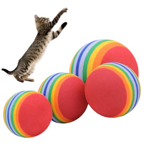 OLACD Weiches Welpen-Apportierball-Trio für Hunde: Interaktives, niedliches Katzenballspielzeug – 3 Stück, leichtes Zahnspielzeug für kleine, mittelgroße und große Rassen OLACD Weiches Welpen-Apportierball-Trio für Hunde: Interaktives, niedliches Katzenballspielzeug – 3 Stück, leichtes Zahnspielzeug für kleine, mittelgroße und große Rassen von OLACD