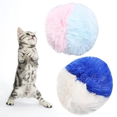 OLACD Wiederverwendbares Kätzchen-Kauspielzeug, niedlich, bezaubernd, Plüsch, klein, mittel, spielender Pompon, Ball, Katze, leichtes Spielzeug, weich, 2 Stück OLACD Wiederverwendbares Kätzchen-Kauspielzeug, niedlich, bezaubernd, Plüsch, klein, mittel, spielender Pompon, Ball, Katze, leichtes Spielzeug, weich, 2 Stück von OLACD