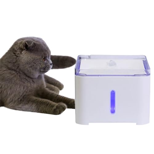 Professioneller Trinkbrunnen für Haustiere mit Universalbeleuchtung, Automatischer elektrischer Wasserspender für Katzen, Waschbarer und langlebiger Haustierbedarf aus Kunststoff von OLACD