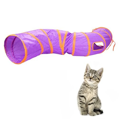 Spielspielzeug für Haustiere, leicht, faltbar, atmungsaktiv, glatt, dekorativ, interaktiver Tunnel, zusammenklappbar, Haustier-Laufen, Versteckspielzeug, Katze von OLACD