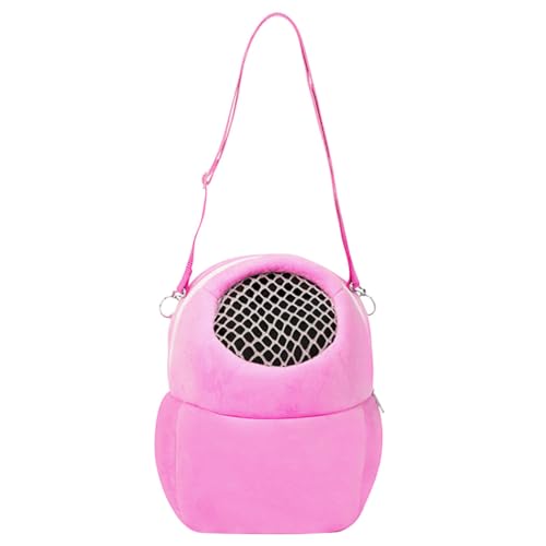 Stoff-Reisetasche für kleine Haustiere – atmungsaktiv und tragbar, flauschige Maus-Tragetasche mit einfarbigem Design von OLACD