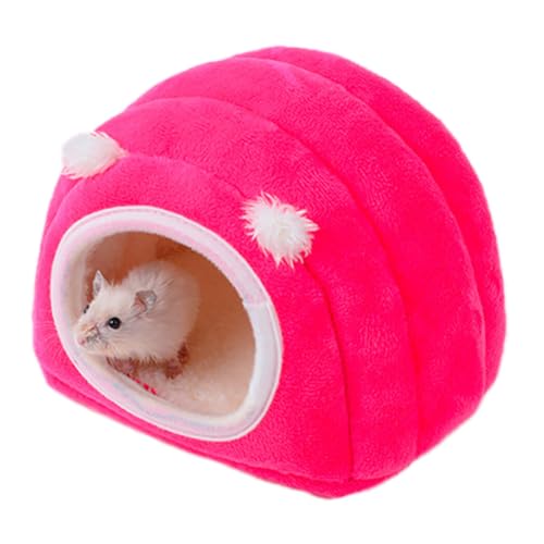 Süße weiche Haustierhöhle für Hamster – kleines, gemütliches Winter-Tierbetthausnest, geeignet für Zwerghamster und kleine Nagetiere von OLACD
