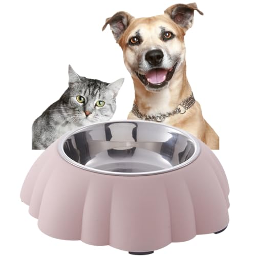Universal-Wassernapf aus Edelstahl für Haustiere – rutschfester Haushaltsnapf für kleine bis mittelgroße Katzen und Hunde von OLACD