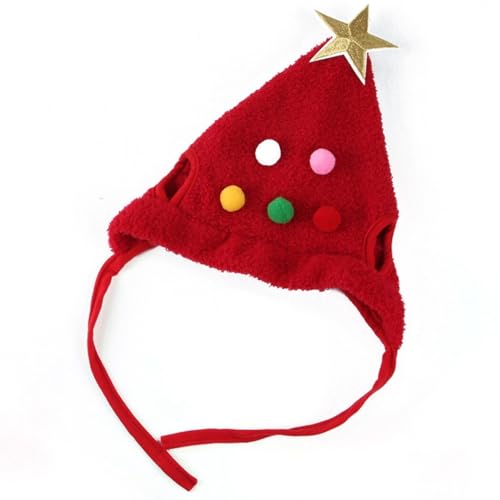 Verstellbare, niedliche, lustige, wiederverwendbare dekorative Welpen-Kopfbedeckung, Stern, bezaubernde, atmungsaktive Weihnachtsmütze von OLACD