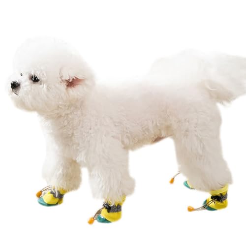 Verstellbare süße leichte Hundeschuhe mit weicher, waschbarer Sohle, rutschfeste Schuhe, 4 Stück von OLACD