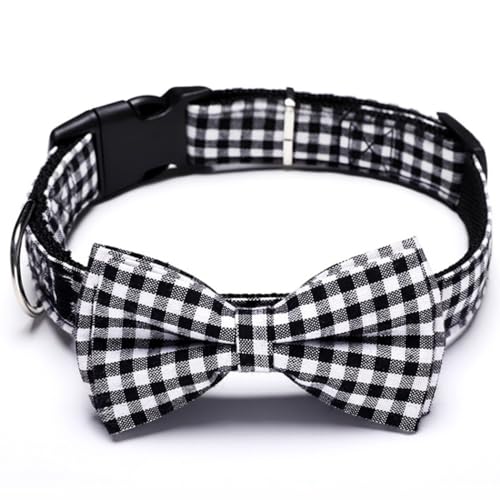 Verstellbares, niedliches Kätzchen-Halsband mit Fliege, kariert, atmungsaktiv, modische Schnalle, Fliege mit Welpenzubehör Verstellbares, niedliches Kätzchen-Halsband mit Fliege, kariert, atmungsaktiv, modische Schnalle, Fliege mit Welpenzubehör von OLACD