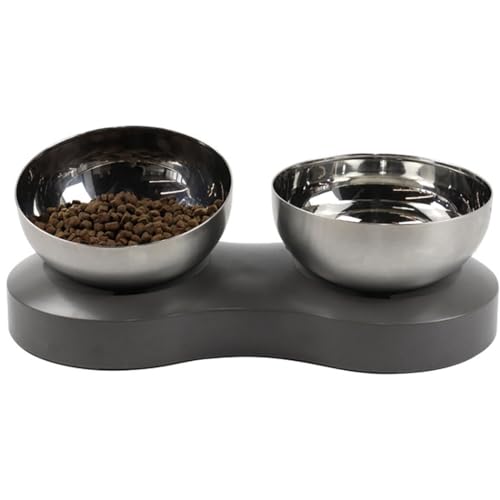 Verstellbares 2-teiliges Futternapf-Set aus Edelstahl mit faltbarem Kunststoffboden für Hunde und Katzen Verstellbares 2-teiliges Futternapf-Set aus Edelstahl mit faltbarem Kunststoffboden für Hunde und Katzen von OLACD