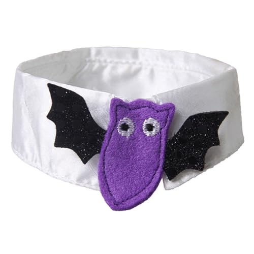 Verstellbares Halsband für Haustiere, Motiv: Geisterfledermaus, für Halloween, waschbar, modisch, Katzenkrawatte Verstellbares Halsband für Haustiere, Motiv: Geisterfledermaus, für Halloween, waschbar, modisch, Katzenkrawatte von OLACD
