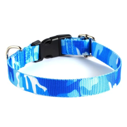 Verstellbares Nylon-Haustierhalsband – modisches Hundehalsband mit Schnellverschluss, leicht und sicher, universelles tragbares Welpenzubehör von OLACD