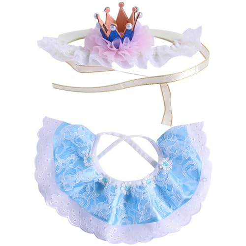 Verstellbares Welpenhalsband mit Haustier-Stirnband, florale Schleife, niedliche Geburtstagskatze, kleine Blume, Spitzenhalsband Verstellbares Welpenhalsband mit Haustier-Stirnband, florale Schleife, niedliche Geburtstagskatze, kleine Blume, Spitzenhalsband von OLACD