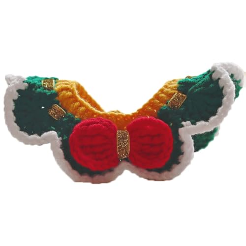 Weihnachtliches Cosplay-Halsband, handgefertigt, atmungsaktiv, gestrickt, modisch, Kostüm, Bandana, Festival, gestrickt, für dekoratives Haustier von OLACD