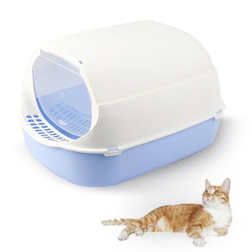 Wiederverwendbare Katzentoilette mit Kapuze – waschbare Kunststoff-Töpfchenpfanne für Kätzchen – antihaftbeschichtetes Spielspielzeug von OLACD