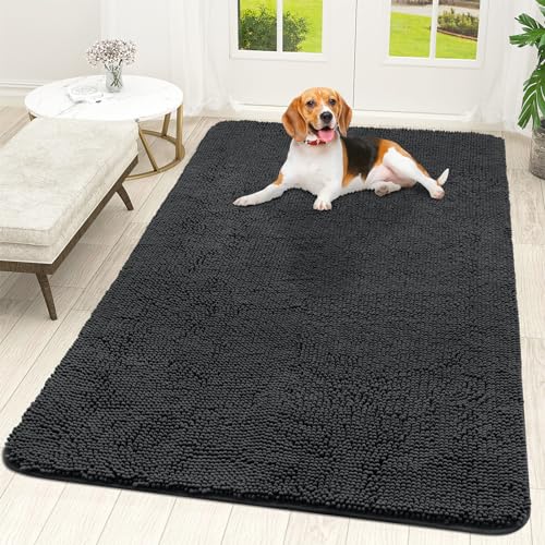 OLANLY Hunde-Fußmatte für schlammige Pfoten, 70 x 46 cm, absorbiert Feuchtigkeit und Schmutz, saugfähige, rutschfeste, waschbare Fußmatte, schnell trocknende Chenille-Schlammmatte für Hunde, OLANLY Hunde-Fußmatte für schlammige Pfoten, 70 x 46 cm, absorbiert Feuchtigkeit und Schmutz, saugfähige, rutschfeste, waschbare Fußmatte, schnell trocknende Chenille-Schlammmatte für Hunde, von OLANLY