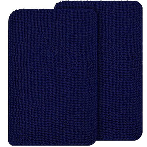 OLANLY Hunde-Fußmatten-Set, 2-teilig, 91,4 x 61 cm, absorbiert Feuchtigkeit und Schmutz, saugfähige, rutschfeste, waschbare Fußmatte, schnell trocknende Chenille-Schlammmatte für Hunde von OLANLY