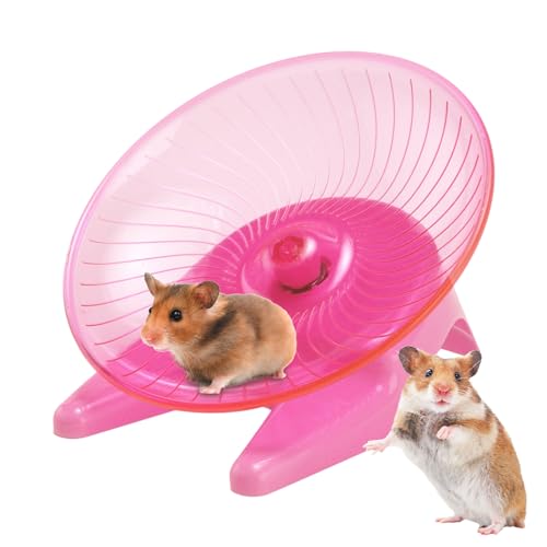 Hamster Fliegende Untertasse | Stabile Hamster Transparentes Untertassenrad Modisch | Indoor-Hamsterspielzeug für Hamster, Goldbären, Rennmäuse mit fettem Schwanz, Honighasen, Zwerghamster Olcana von OLCANA