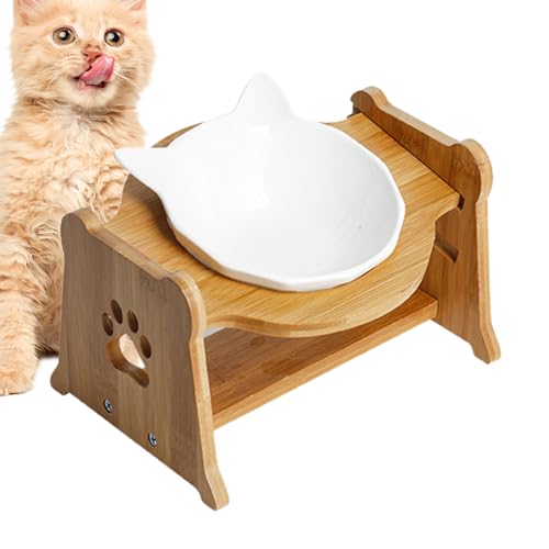 OLCANA Erhöhter Futternapf für Katzen, Schutznapf für Katzen, Futternapf für eine Katze, hohe Teller für Katzen, Schutznapf für Katzen, Wassernäpfe von OLCANA