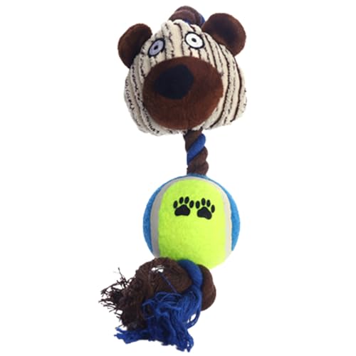 OLCANA Kauspielzeug für Welpen - Haustierspielzeug aus Cord - Mit interaktivem Hundekauspielzeug aus Tennisbaumwolle und Seil, Hundekaupuppe zur Linderung von Zahnungsbeschwerden von OLCANA