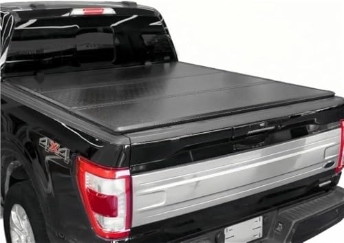 OLCYBDFC 5,5 Fuß Fiberglas-Hartschale, faltbare Ladeflächenabdeckung, kompatibel mit Ford F150 2015 2016 2017 2018 2019 2020 2021 2022 2023 2024 2025, 5'5"" Bett (67"") Bett | Schutz vor Staub und Was von OLCYBDFC