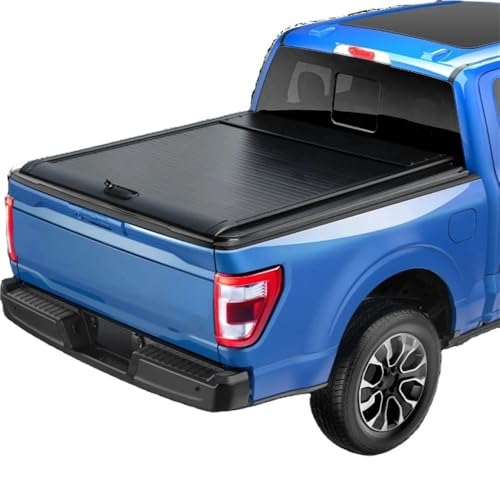 OLCYBDFC Aluminium Harte Einziehbare Pickup LKW Bett Abdeckung Elektrische Tonneau Abdeckung Kompatibel for Ford Ranger Schwarz Weichen Typ(Electric Lock) von OLCYBDFC