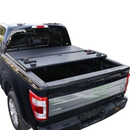 OLCYBDFC Aluminiumlegierung Pickup Tonneau Cover Harte dreifach gefaltete Ladeflächenabdeckung Kompatibel mit Nissan Titan 2016+(Manual Lock) von OLCYBDFC