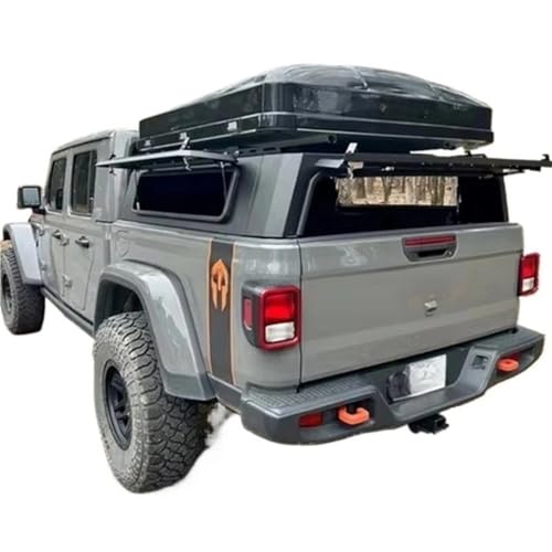 OLCYBDFC Bester 4WD-Stahl mit Windows Pickup Topper Hardtop-Überdachung Hardtop verhindert Staub und Wasser Tonneau-Abdeckung Camper Shell Kompatibel for Jeep Gladiator von OLCYBDFC
