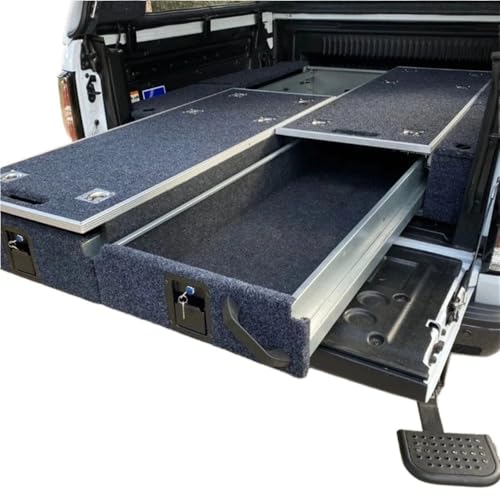 OLCYBDFC Camper Offroad Minivan Heckplattform Heavy Duty Truck Cap Cargo Storage Solution Sliders Jeep Gladiator Bettschubladen von OLCYBDFC