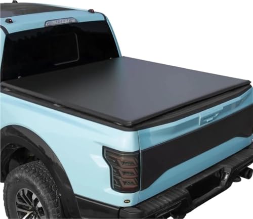 OLCYBDFC Harte, Faltbare Ladeflächenabdeckung, kompatibel mit Ford F150 F-150 2004 2005 2006 2007 2008 2009 2010 2011 2012 2013 2014, 6,5 Fuß Standardbox, dreifach gefaltet(Folding) von OLCYBDFC