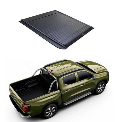 OLCYBDFC Harte, einziehbare Ladeflächenabdeckung for LKW-Pickups, manuelle Tonneau-Abdeckung, kompatibel mit Peugeot Landtrek Bakkie 2024(Manual Lock) von OLCYBDFC