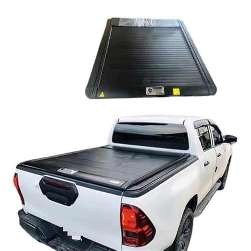 OLCYBDFC Harte Abdeckung for LKW-Ladefläche, 4x4, einziehbare Pickup-Ladeflächenabdeckung, Rollabdeckung, kompatibel mit Toyota Hilux Ram 1500, kompatibel mit Mitsubishi Triton L200(Manual Lock) von OLCYBDFC