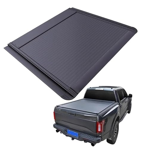 OLCYBDFC Harte Aluminium Roll Up Bed Pickup Truck Tonneau Cover for DMax Kompatibel for Nissan Navara NP300 Kompatibel for Toyota Hilux(Electric Lock) von OLCYBDFC