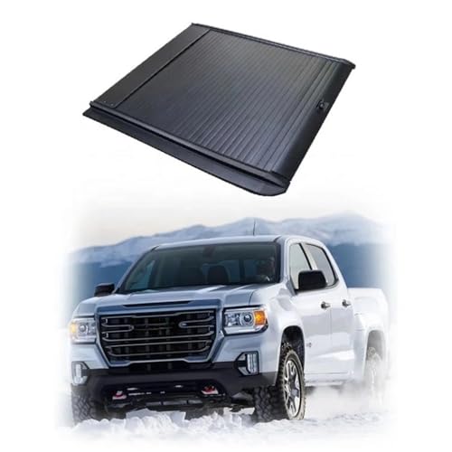 OLCYBDFC LKW-Abdeckung, verhindert Staub und Wasser, Pickup-Hartbett-Rollladen, einziehbare Pickup-Truck-Abdeckung, manuelle Tonneau-Abdeckungen, schwarz, kompatibel mit GMC Canyon(Electric Lock) von OLCYBDFC