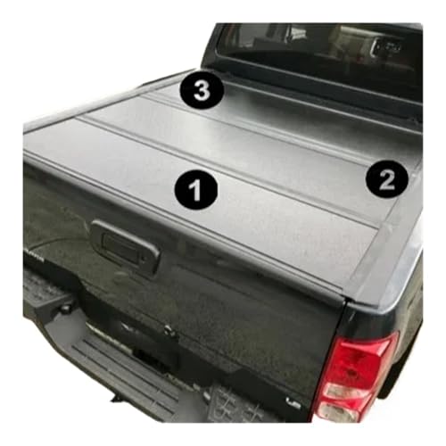 OLCYBDFC Ladeflächenabdeckung aus Aluminium, dreifach faltbar, kompatibel mit Hilux, Tonneau-Abdeckung, kompatibel mit Nissan Navara NP300, kompatibel mit Nissan Frontier OLCYBDFC Ladeflächenabdeckung aus Aluminium, dreifach faltbar, kompatibel mit Hilux, Tonneau-Abdeckung, kompatibel mit Nissan Navara NP300, kompatibel mit Nissan Frontier von OLCYBDFC