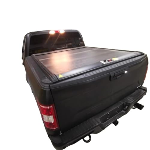 OLCYBDFC Verhindern Sie Staub und Wasser. Ausziehbare Tonneau-Ladeflächenabdeckung aus hartem Aluminium for Pickup-Trucks. Manueller Rolldeckel. Kompatibel mit Ford Ranger T6 T7 T8(Manual Lock) von OLCYBDFC
