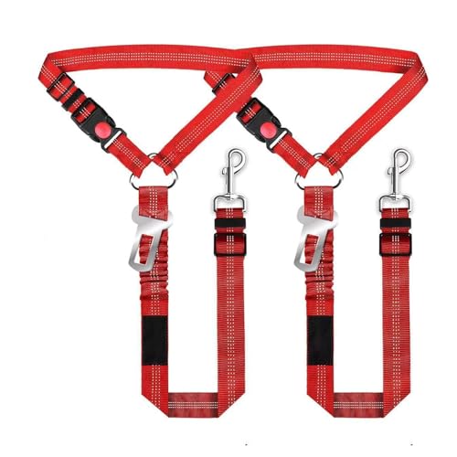 2 Pack Hunde Auto-Sicherheitsgurt, Verstellbarer Sicherheitsgurt, strapazierfähiges Nylon, unverzichtbar für Haustierreisen, 360 ° Drehung, stoßdämpfende Elastizität, geeignet für Katzen und Hunde 2 Pack Hunde Auto-Sicherheitsgurt, Verstellbarer Sicherheitsgurt, strapazierfähiges Nylon, unverzichtbar für Haustierreisen, 360 ° Drehung, stoßdämpfende Elastizität, geeignet für Katzen und Hunde von OLEOJH