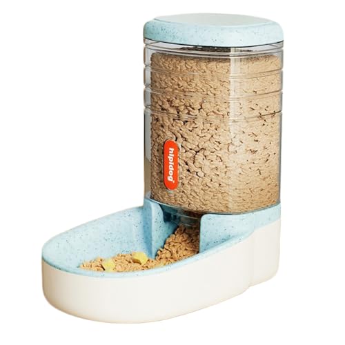 Automatischer Futterspender für Haustiere, automatischer Futterspender, Nass- und Trockentrennung, geeignet für Kätzchen und Welpen, 3,8 l, Blau von OLEOJH
