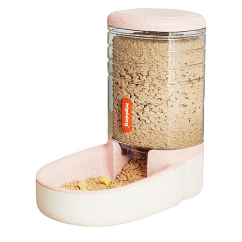 Automatischer Futterspender für Haustiere, automatischer Futterspender, Nass- und Trockentrennung, geeignet für Kätzchen und Welpen, 3,8 l, Rosa von OLEOJH