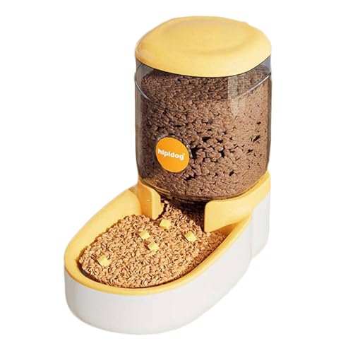 Automatischer Futterspender für Haustiere, automatischer Futterspender, Nass- und Trockentrennung, geeignet für Kätzchen und Welpen, 4 l, Orange von OLEOJH