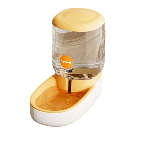 Automatischer Haustiertränker, automatischer Wasserspender, Nass- und Trockentrennung, geeignet für Kätzchen und Welpen, 4 l, Orange von OLEOJH