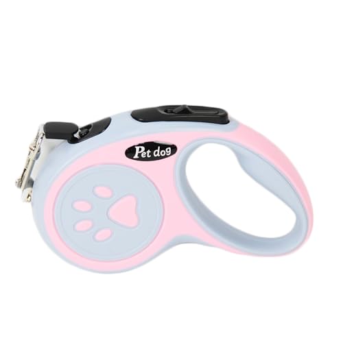 Einziehbare Hundeleine, einziehbare Hundeleine, für kleine Rassen, flexibel, sehr geeignet für Welpentraining, 5 m, Rosa Einziehbare Hundeleine, einziehbare Hundeleine, für kleine Rassen, flexibel, sehr geeignet für Welpentraining, 5 m, Rosa von OLEOJH
