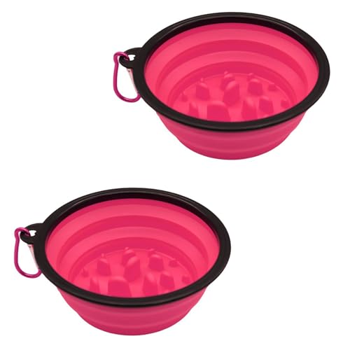 Faltbarer Wassernapf für Hunde, tragbarer Futternapf für Spaziergänge und Camping, Reise-Wasserflasche für Hunde, Rosenrot, 350 ml Faltbarer Wassernapf für Hunde, tragbarer Futternapf für Spaziergänge und Camping, Reise-Wasserflasche für Hunde, Rosenrot, 350 ml von OLEOJH